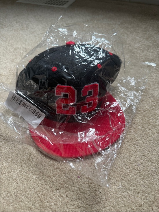 Other - Black Red Snapback Hat Cap 23 Embroidered Adjustable Flat